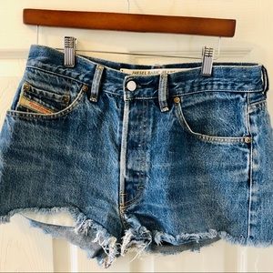 Diesel high waisted jean shorts!